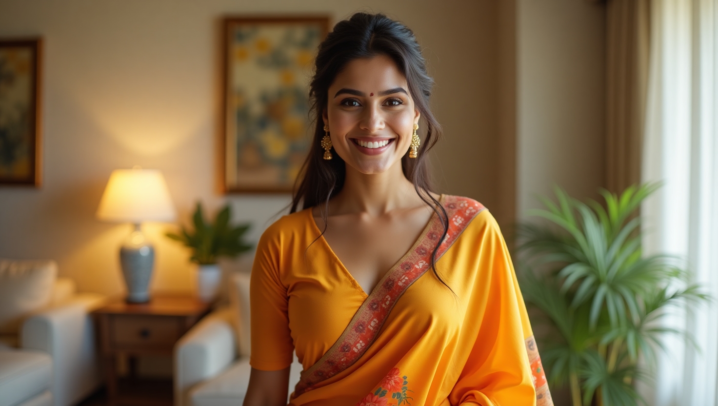 Plunging Neckline Saree: A Bold Fashion Choice